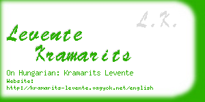 levente kramarits business card